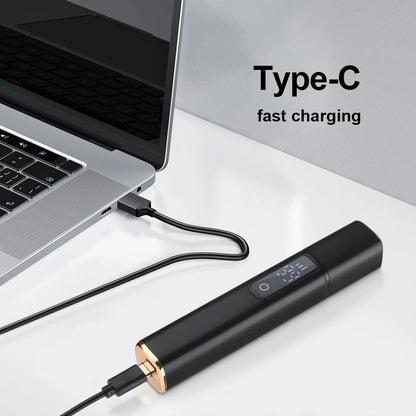 Rechargeable R.E.D. Shopping electric nose hair and eyebrow trimmer with stainless steel blades, portable, washable, and painless.
