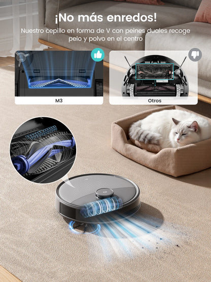Lefant M3 Max Robot Vacuum & Mop – 20,000PA Suction, Anti-Tangle, Dual Spinning Mop, Auto Mop Washing | US/Mexico