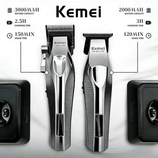 Kemei KM-3023 Professional Hair Clipper – 0mm Rechargeable Trimmer