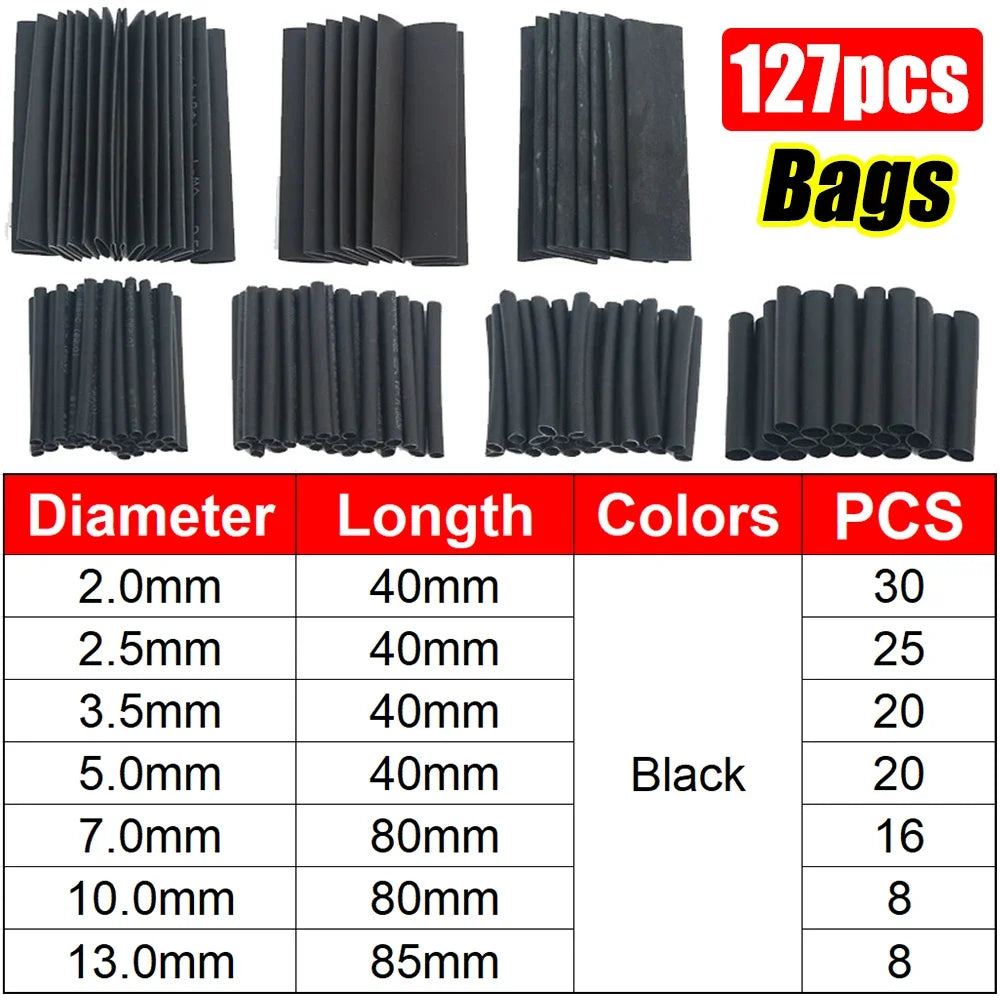 Heat Shrink Tube Assortment Kit – 127/13000 Pcs Electrical Wire Insulation