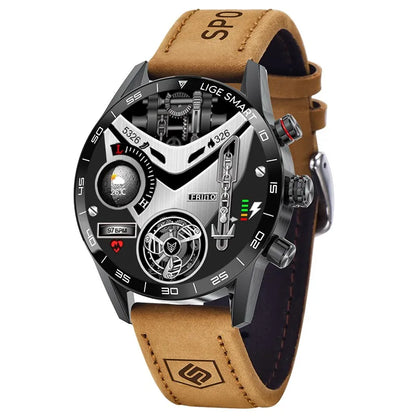 LIGE 2024 Rugged Military GPS Smart Watch – AMOLED HD, Heart Rate, BT Call, Waterproof