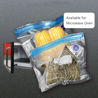 Sous Vide Vacuum Sealer Bags & Manual Pump – Reusable Food Saver Bags for Kitchen Food Storage