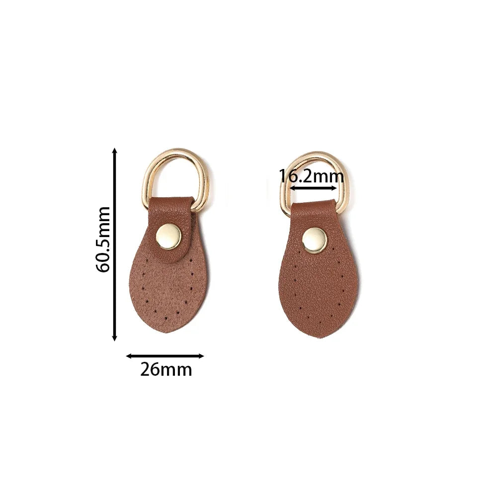 2-Pack PU Leather Bag Buckle Straps with Metal D-Ring - DIY Bag Accessories