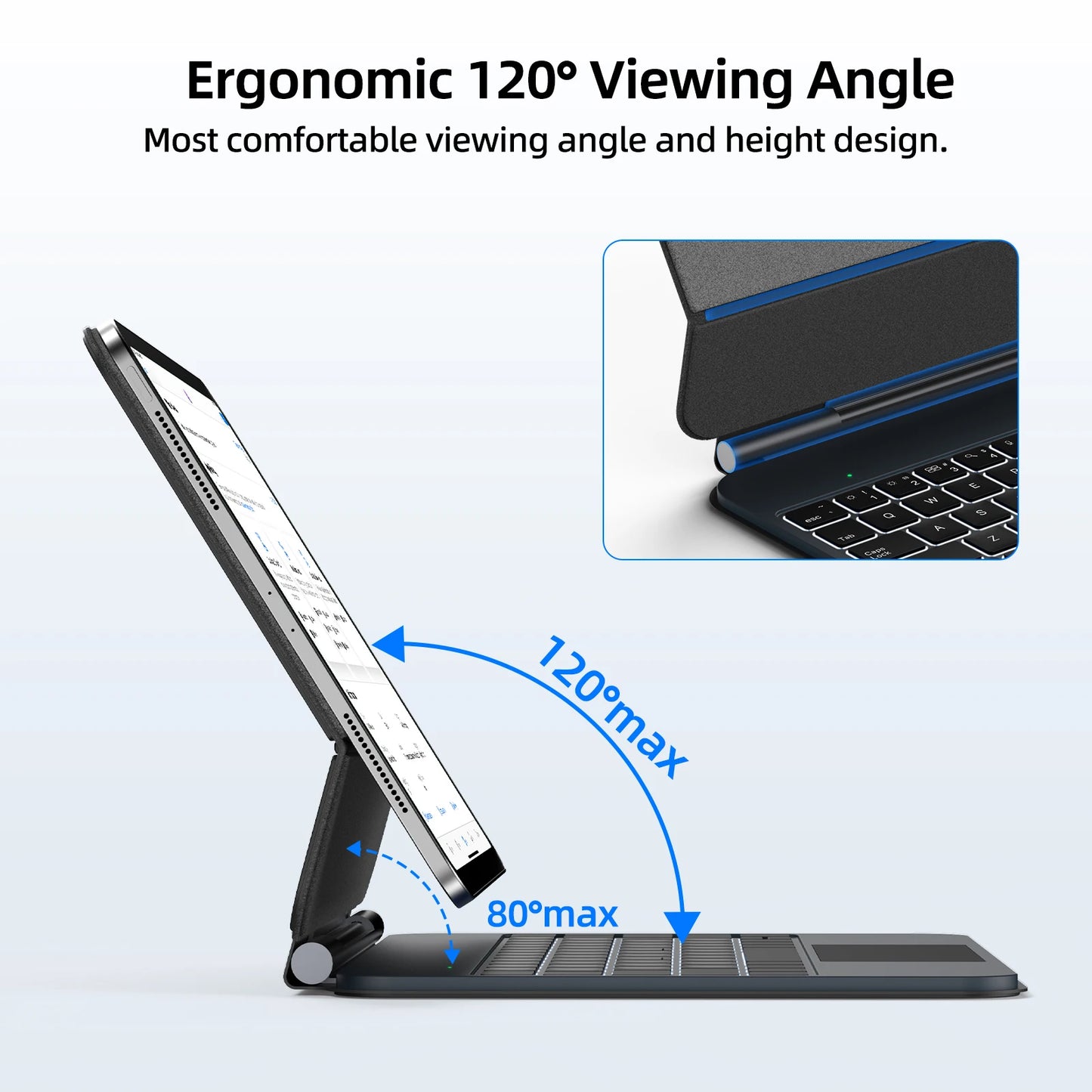 GOOJODOQ Magic Keyboard Case with Touchpad for iPad Pro 11" M4 / Air 4/5/6 (2020–2024)