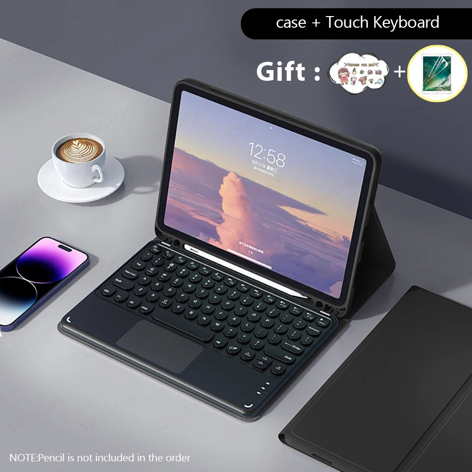 Bluetooth Keyboard & Mouse Case for iPad – Pro, Air, 10th Gen, Mini