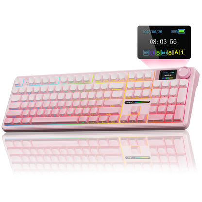 AULA F108 Pro Wireless Gaming Keyboard – Gasket, Hot-Swap, TFT Display