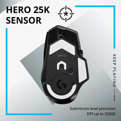 Logitech G502 X Advanced Gaming Mouse – HERO Engine, 25600 DPI, 13 Buttons, Wired