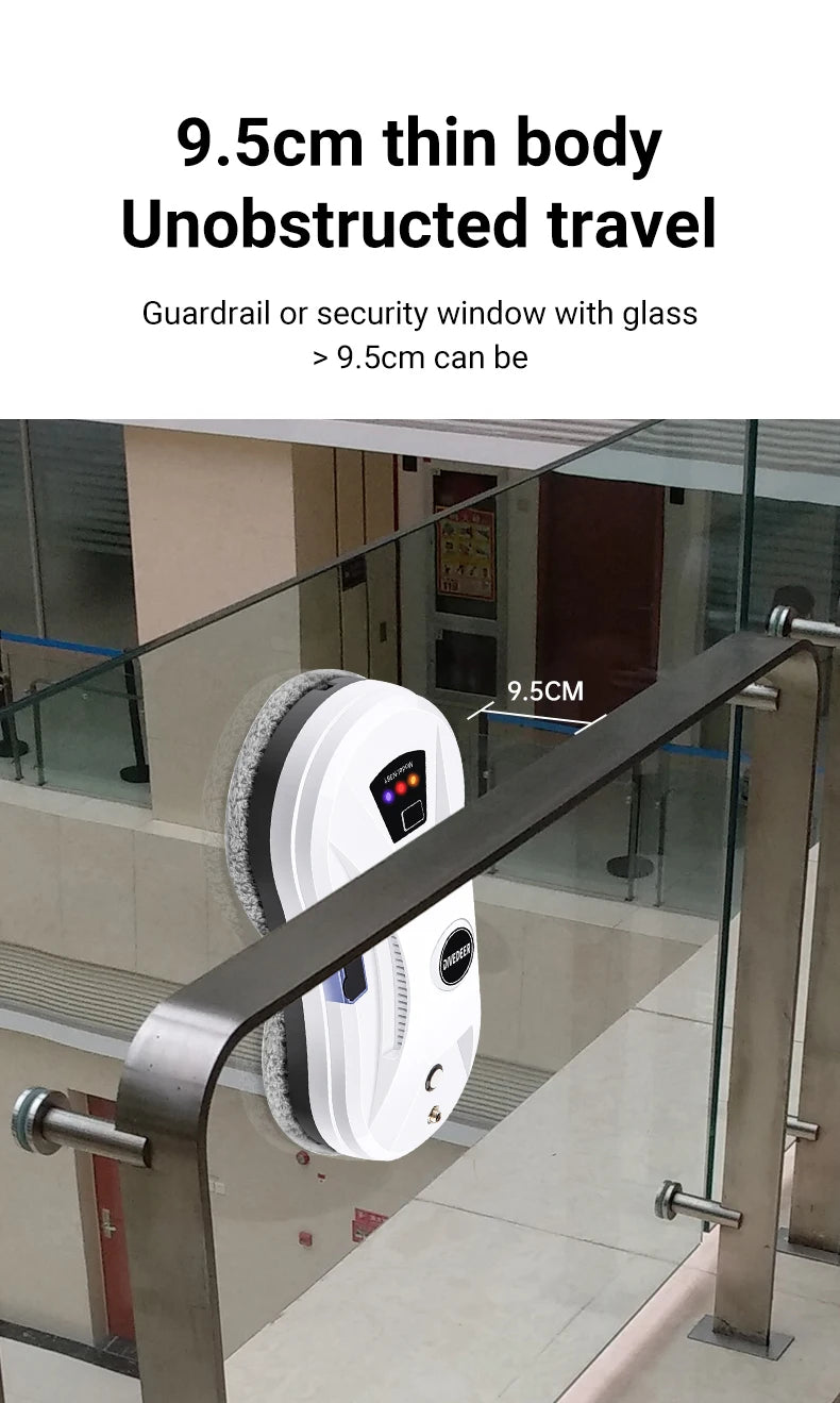 DIVEDEER Intelligent Window Cleaner – Automatic Water Spray, Anti-Fall Magnetic Glass Cleaner