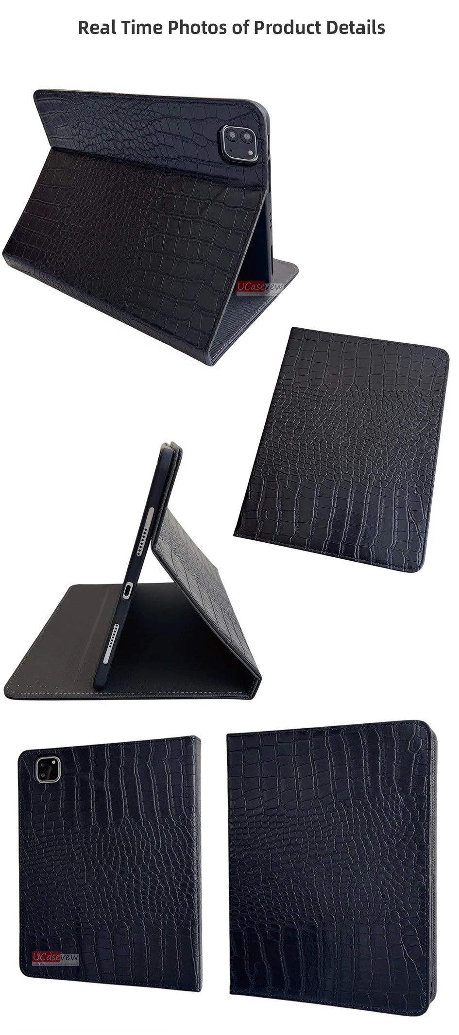 Premium Crocodile Leather iPad Case with Card Slot – 9.7" to 11" | Air, Mini, Pro