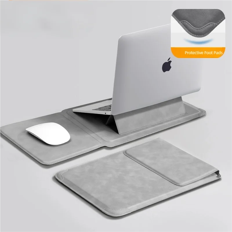 TAIKESEN Laptop Sleeve Case with Stand – PU, 13–16 Inch, for MacBook Air/Pro, Huawei, HP, Dell (Unisex)