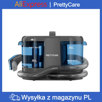 PrettyCare PC808 Cordless Carpet & Spot Vacuum Cleaner – 1.4m Hose, Wet Sprayer for Sofa & Car