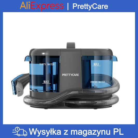 PrettyCare PC808 Cordless Carpet & Spot Vacuum Cleaner – 1.4m Hose, Wet Sprayer for Sofa & Car