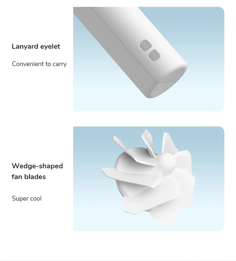 JISULIFE Mini Portable Bladeless Fan | 4W Turbo | 2000/4500mAh | CE Certified | Pocket Hand Fan | White / Brown / Green
