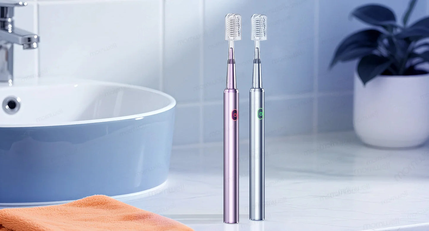 Electric Toothbrush & Water Flosser Combo – 3 Pressure Modes, 6 Jet Tips, 4 Brush Heads, 300ml Tank