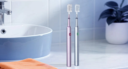 Electric Toothbrush & Water Flosser Combo – 3 Pressure Modes, 6 Jet Tips, 4 Brush Heads, 300ml Tank