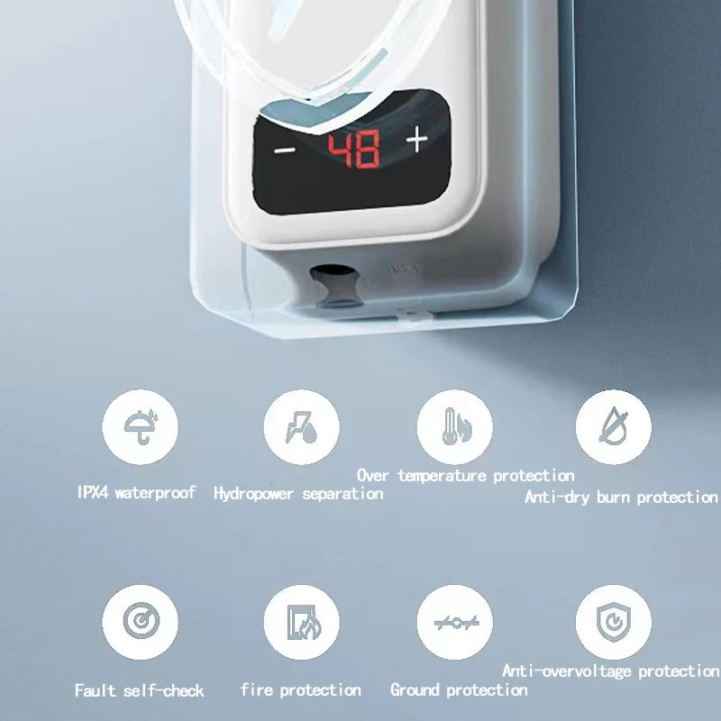 ATWFS Instant Electric Water Heater | Tankless | EU/Spain/Poland Plug