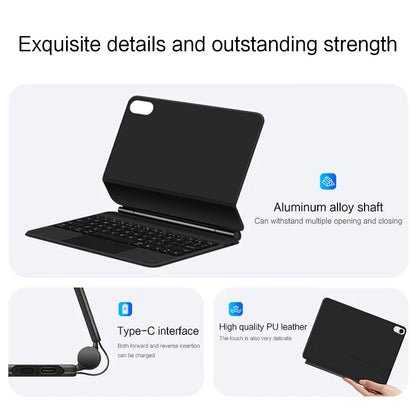Magic Keyboard for iPad 11th Gen (A16) 2025 | Smart Case | Multi-Language | Black & White | 7 Languages