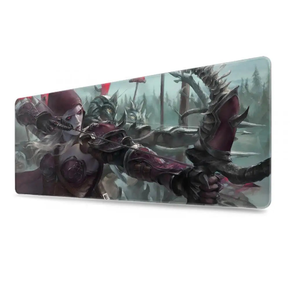 World of Warcraft Sylvanas XXL Gaming Mouse Pad – Large Desk Mat, Rubber Base, Multiple Sizes