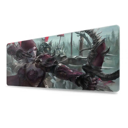 World of Warcraft Sylvanas XXL Gaming Mouse Pad – Large Desk Mat, Rubber Base, Multiple Sizes