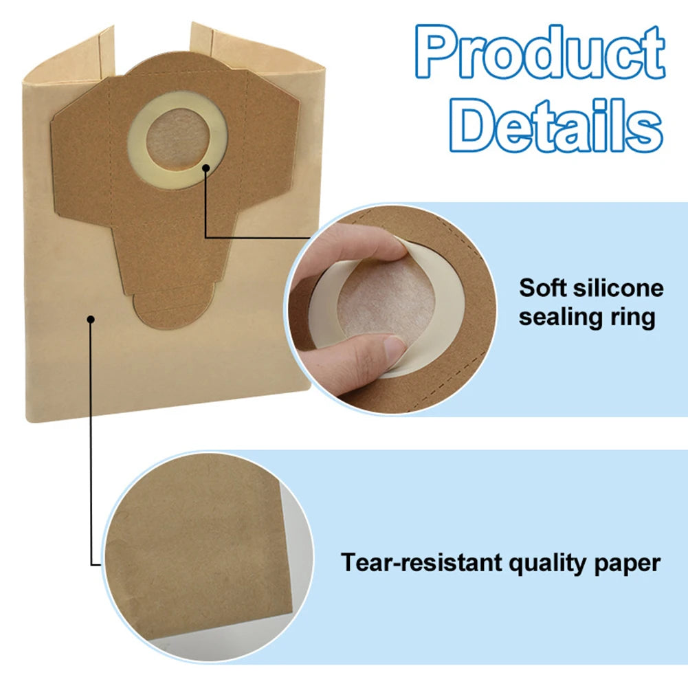 Einhell BT-VC 1250S Wet & Dry Vacuum Dust Bags | 20L | 5pcs Replacement
