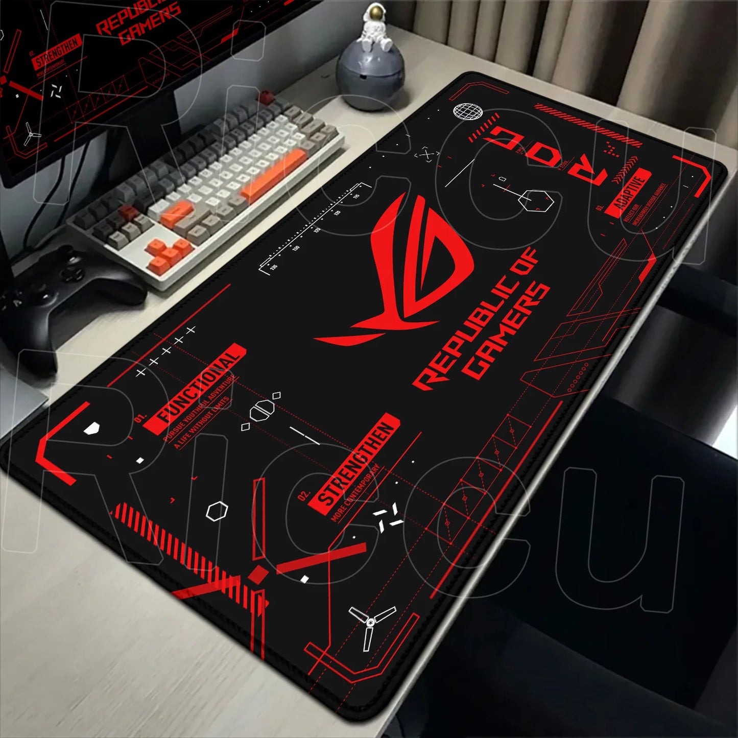 Riccu XXL Anime Gaming Mouse Pad — HD Print, Stitched Edges, Multiple Sizes