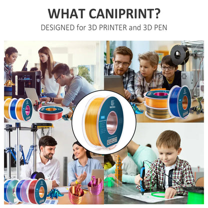 Geeetech Tri-Color Silk PLA Filament 1.75mm – 1KG Spool, Vacuum Packed