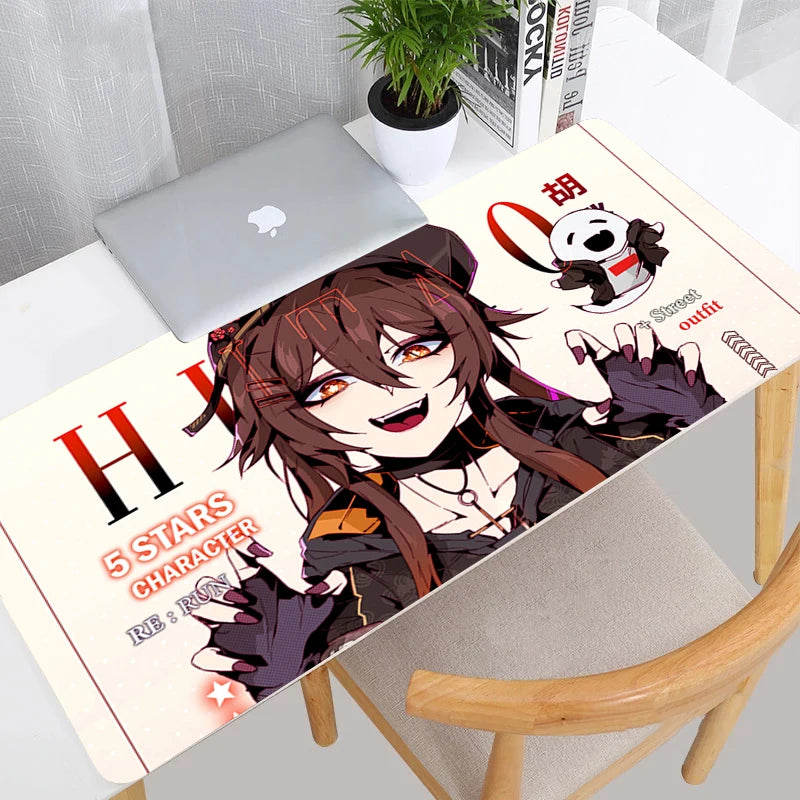 Genshin Impact Anime Gaming Mouse Pad – Large Desk Mat, Multiple Sizes