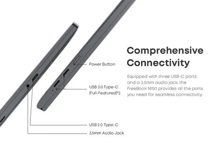 CHUWI FreeBook 2-in-1 Laptop – Intel N150, 13.4" 2.5K Touch, 16GB LPDDR5, 512GB SSD, WiFi 6, BT 5.2
