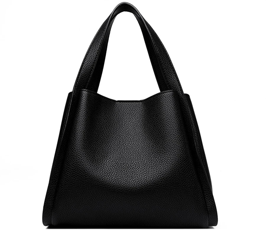 Soft PU Leather Tote Bag - Large Capacity Women's Shoulder Handbag
