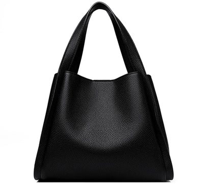 Soft PU Leather Tote Bag - Large Capacity Women's Shoulder Handbag