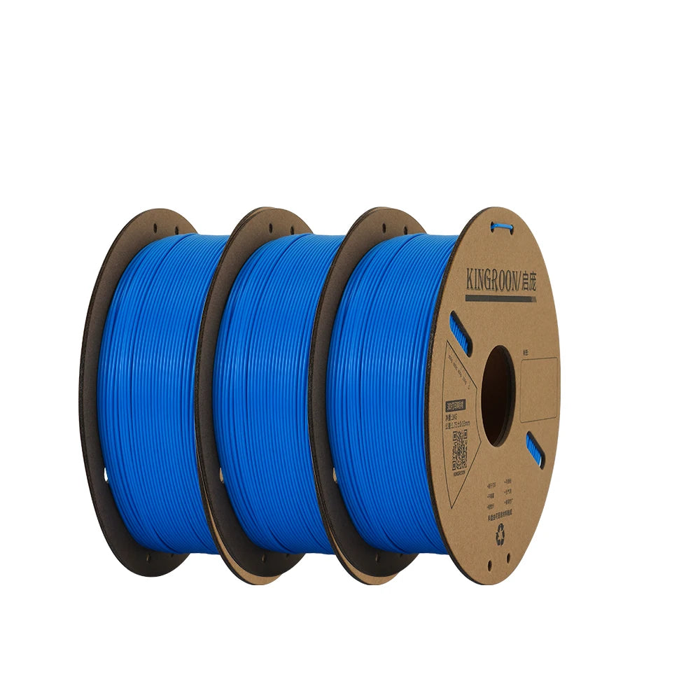 KINGROON PLA Filament 1.75mm – 5 or 10 Rolls, Mixed Colors, No Bubble