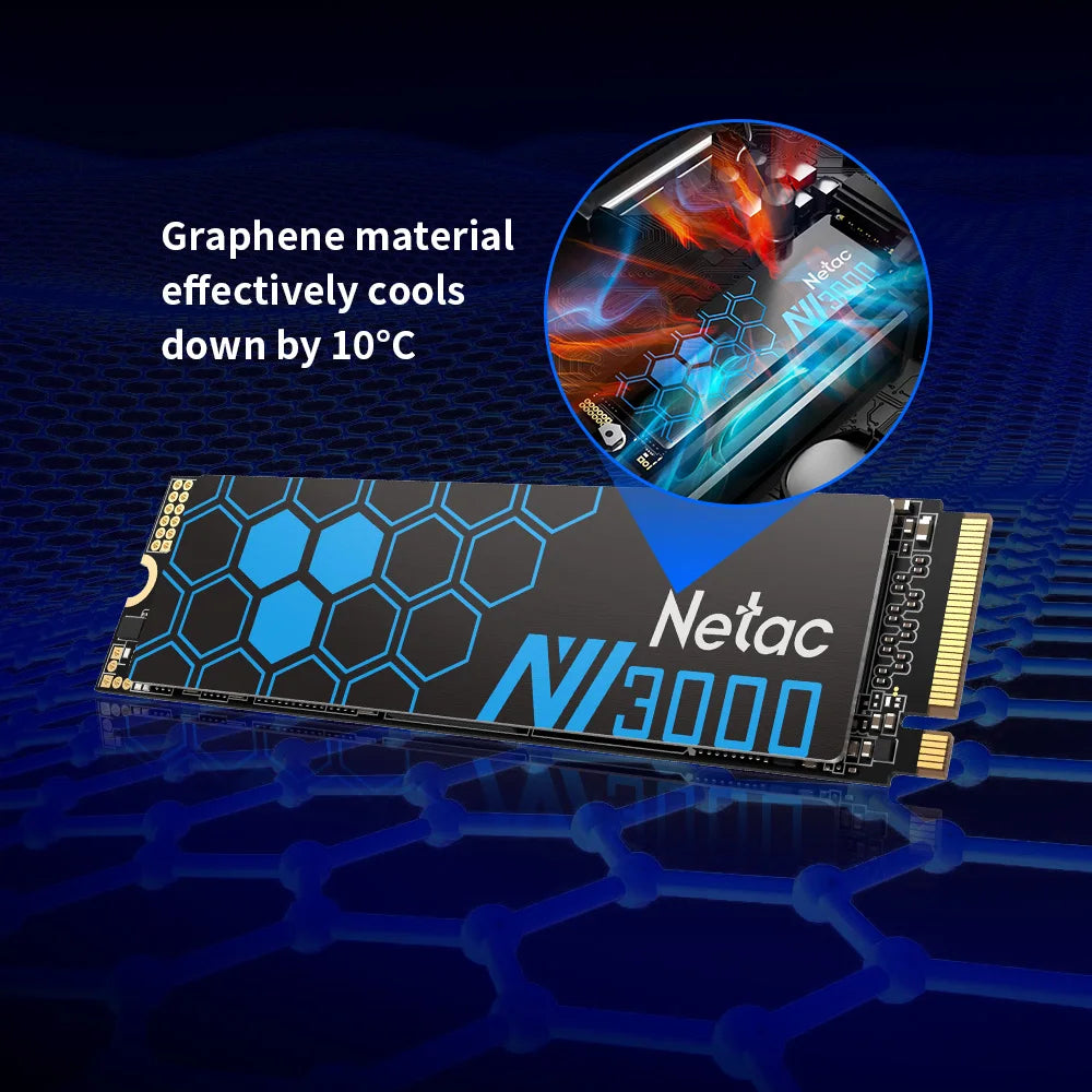 Netac NVMe M.2 SSD – 250GB to 2TB, PCIe 3.0x4, 2280 for Laptop & Desktop