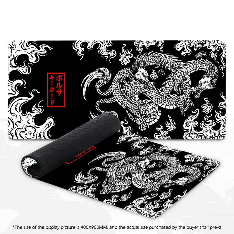 Japanese Dragon XXL Gaming Mouse Pad – Anime Desk Mat 900x400mm