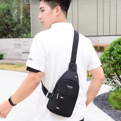 Men's waterproof fanny pack by R.E.D. Shopping with adjustable strap, large capacity, ideal for outdoor and travel activities.