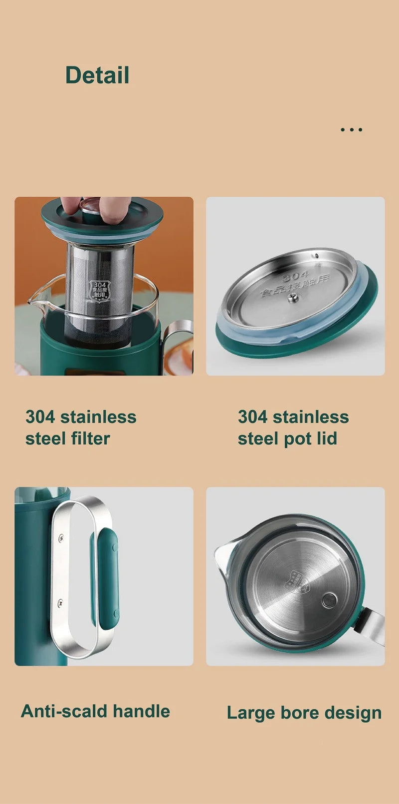 600ml Smart Tea Maker & Electric Kettle – Portable Mini Health Pot, Auto Keep Warm, Multi-Function | 220V Travel
