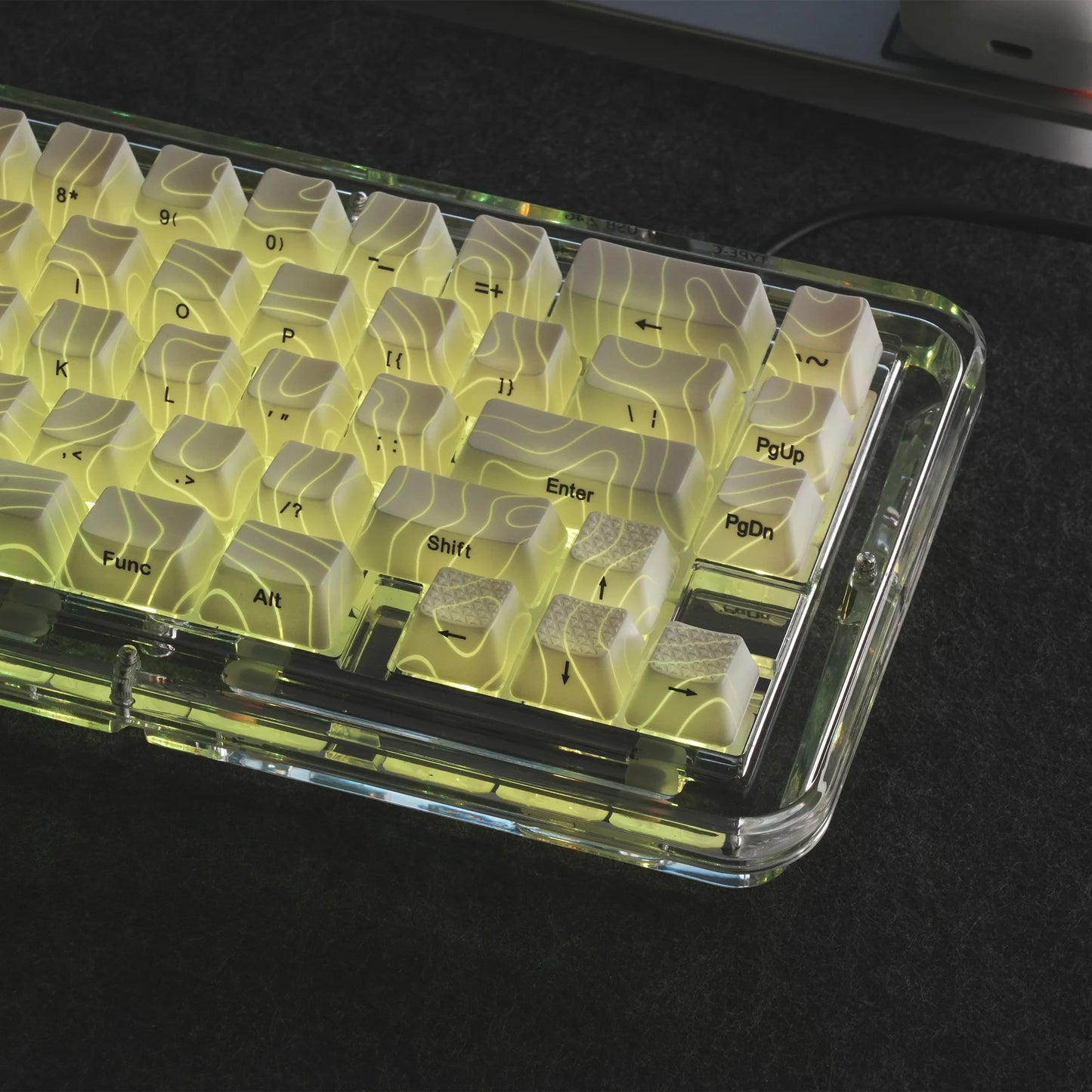 XVX Topographic Keycaps 118 Keys – OEM Profile, Shine-Through, IMD-Tech, Side Print