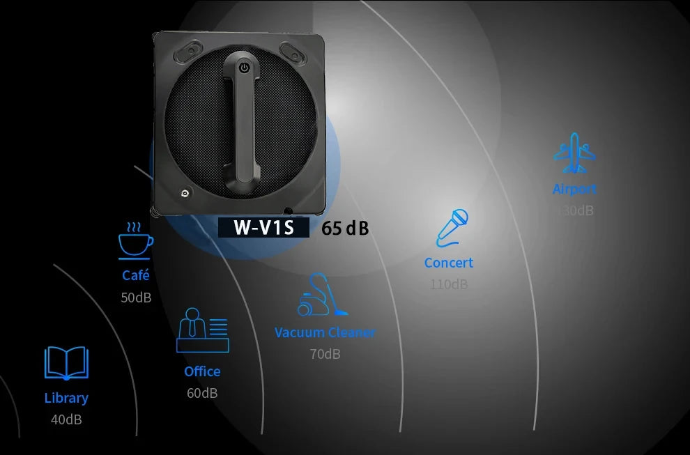 Purerobo W-V1S Robot Window Cleaner – APP Control, Auto Water Spray