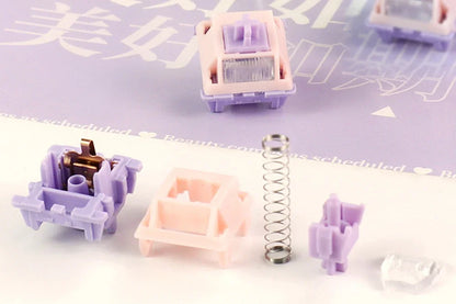 MMD Princess V4 Mechanical Keyboard Switches – 5-Pin Linear & Tactile, RGB, Lubricated, 10–110 PCS