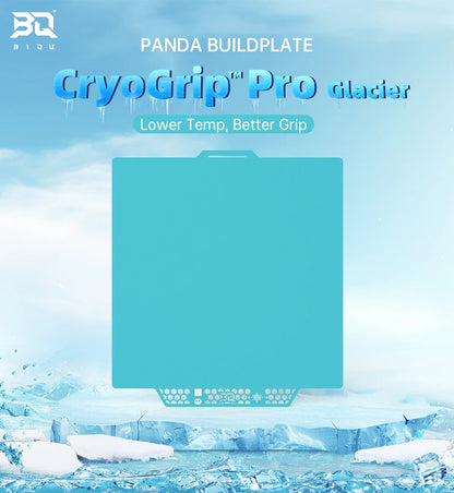 BIQU Panda CryoGrip Build Plate 256x256mm – Spring Steel, Textured, for Bambu Lab P1 & X1