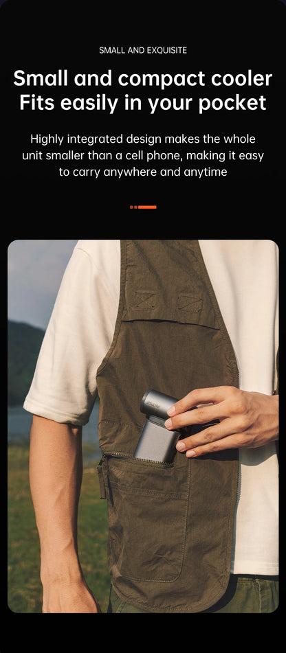 JISULIFE Portable Turbo Handheld Fan – 9000mAh, 100 Wind Speeds, LED Display, Outdoor Camping Fan (FA55)
