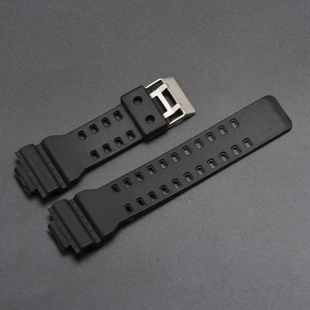 Silicone Replacement Watch Strap for Casio G-Shock GA-100/110/200/400/700 – 16mm Resin Band
