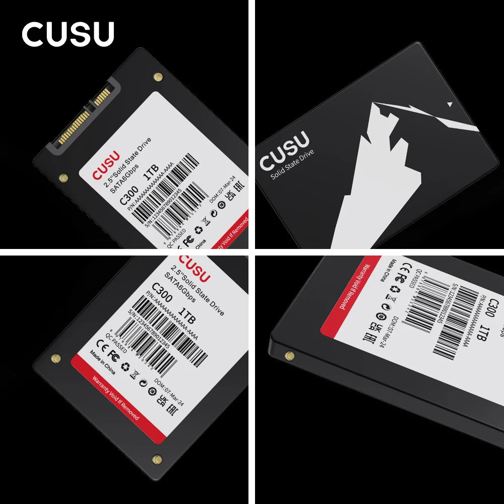 CUSU 2.5" SATA3 SSD | 128GB to 4TB | Internal Solid State Drive | Laptop & Desktop Upgrade