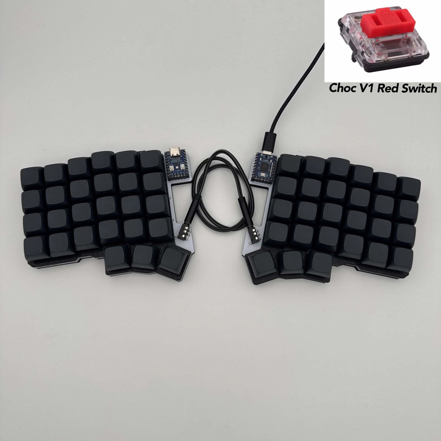 Silakka54 Split Ergonomic Keyboard Kit | QMK/VIAL | MX & Choc Switch | TRRS Cable | Custom PC Accessory