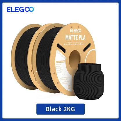 ELEGOO Matte PLA Filament 1.75mm 1KG – +/-0.02mm Accuracy, Cardboard Spool