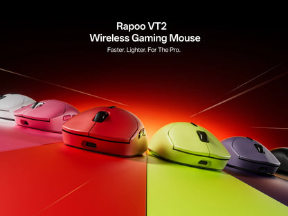 Rapoo Wireless Gaming Mouse – 8KHz Polling, 26000 DPI, 8 Buttons, Rechargeable, for Small/Medium Hands
