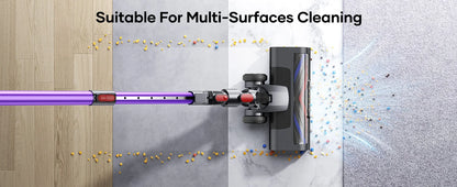 Laresar V10 Lite Cordless Vacuum Cleaner 38000Pa – 45 Min Runtime, EU Plug, for Carpets & Pet Hair