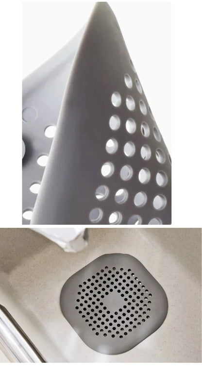 Silicone Sink & Drain Hair Catcher | Shower & Bathtub Filter Screen