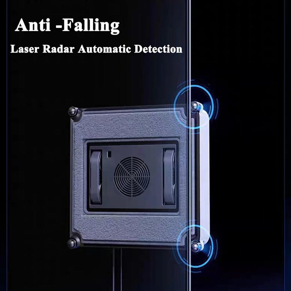 Robot Window Cleaner with Water Sprayer & Remote Control – Smart High Suction for Windows & Walls
