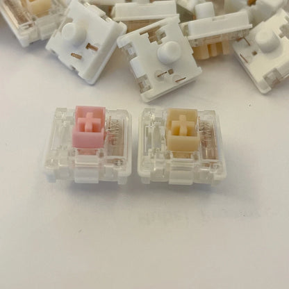 OUTEMU Low Profile Silent Mechanical Switch — Pink/Yellow, Linear/Tactile, 3-Pin