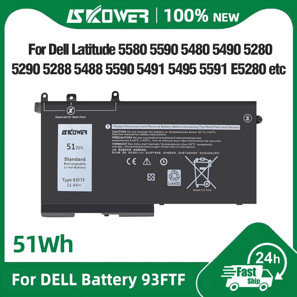 Dell Latitude Battery GJKNX / 93FTF – for Latitude 5280/5288/5480/5490/5580/5590, Precision 3520/3530